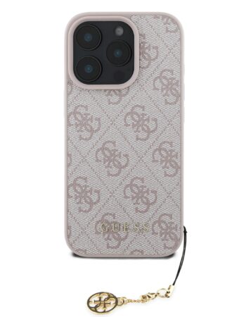 GUESS Калъф Apple iPhone 16 Pro Max Pro, 4G Charm Tone on Tone, розов - GUHCP16XGF4GCP