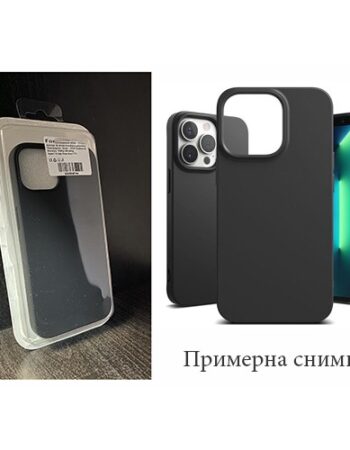 Изчистен силиконов кейс iPhone 13 Pro - Черен