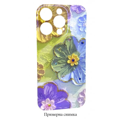 Кейс Хамелеон IMD с цветни камъни за iPhone 13/14 - No6