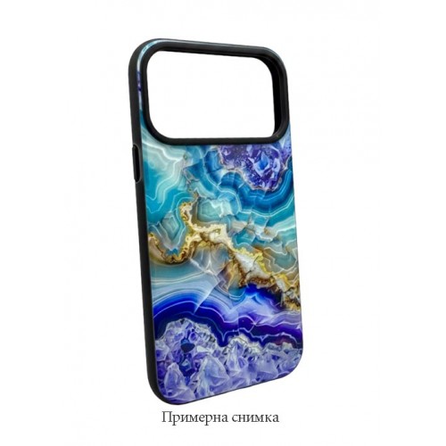 Кейс IMD за Samsung Galaxy S26 Edge - Мрамор Лалав/Син