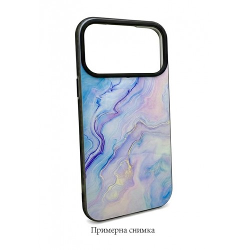 Кейс IMD за Samsung Galaxy S26 Edge - Мрамор Син/Розов