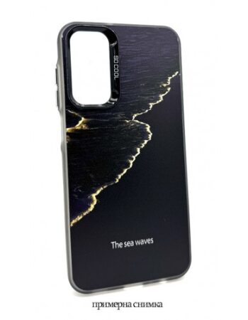 Кейс за iPhone 16e - Нощна вълна със златен блясък