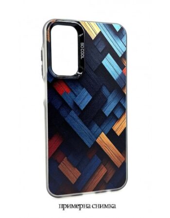 Кейс за Samsung Galaxy A15 4G/5G - Цветни фигури с дървесен ефект