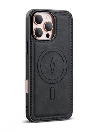 LeatherCraft Кейс MagSafe iPhone 13 - Черен