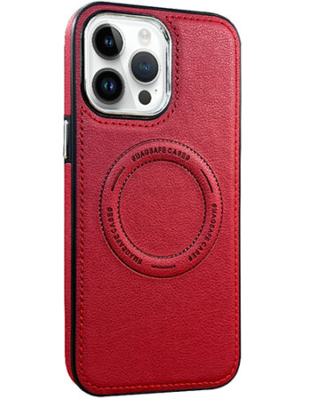 LeatherCraft Кейс MagSafe Samsung Galaxy A35 - Червен