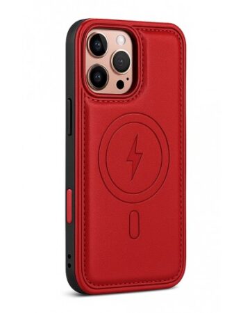 LeatherCraft Кейс MagSafe Samsung Galaxy A35 - Червен