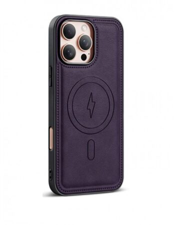 LeatherCraft Кейс MagSafe Samsung Galaxy A35 - Т. Лилав