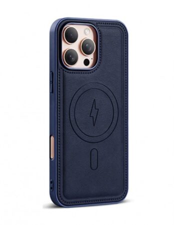 LeatherCraft Кейс MagSafe Samsung Galaxy A35 - Т. син