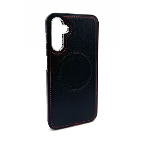 LeatherCraft Кейс MagSafe Samsung Galaxy A55 - Черен
