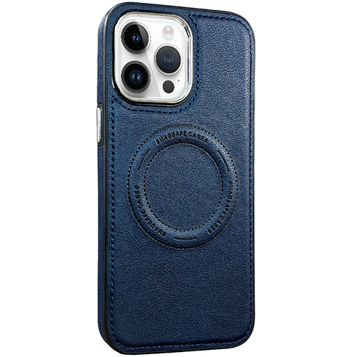 LeatherCraft Кейс MagSafe Samsung Galaxy A55 - Син