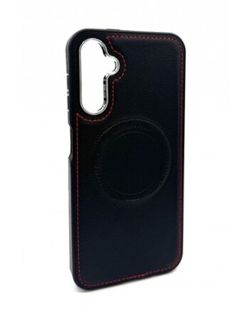 LeatherCraft Кейс MagSafe Samsung Galaxy S25 Plus - Черен
