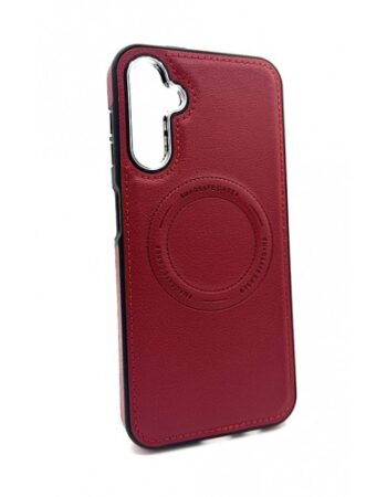 LeatherCraft Кейс MagSafe Samsung Galaxy S25 Plus - Червен