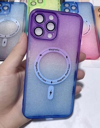 MagSafe Кейс протект на камера iPhone 14 Pro - Лилав/Син/Преливащ