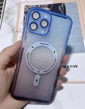MagSafe Кейс протект на камера iPhone 14 Pro - Син/преливащ