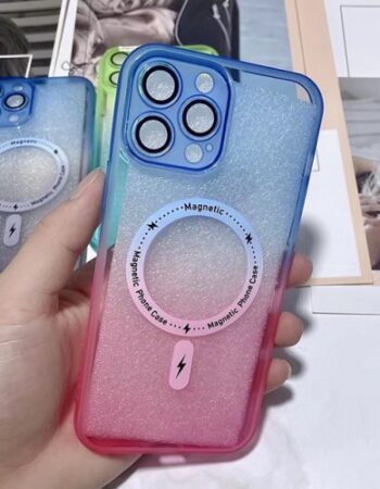 MagSafe Кейс протект на камера iPhone 14 Pro - Син/Розов/Преливащ