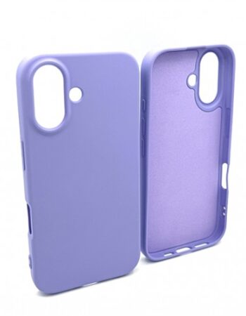 My Choice Изчистен силиконов кейс iPhone 16 - Лилав