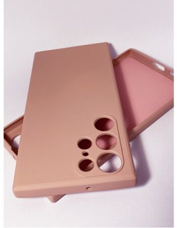 My Choice Изчистен силиконов кейс Samsung Galaxy S22 Ultra - Прасковен цвят