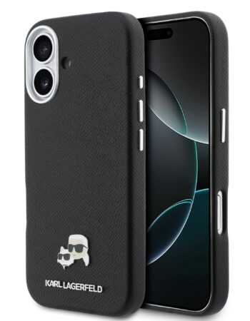 Karl Lagerfeld Калъф Apple iPhone 17, PU K/C Heads Pins MagSafe /черен/ - KLHMP17S6PFKCLK