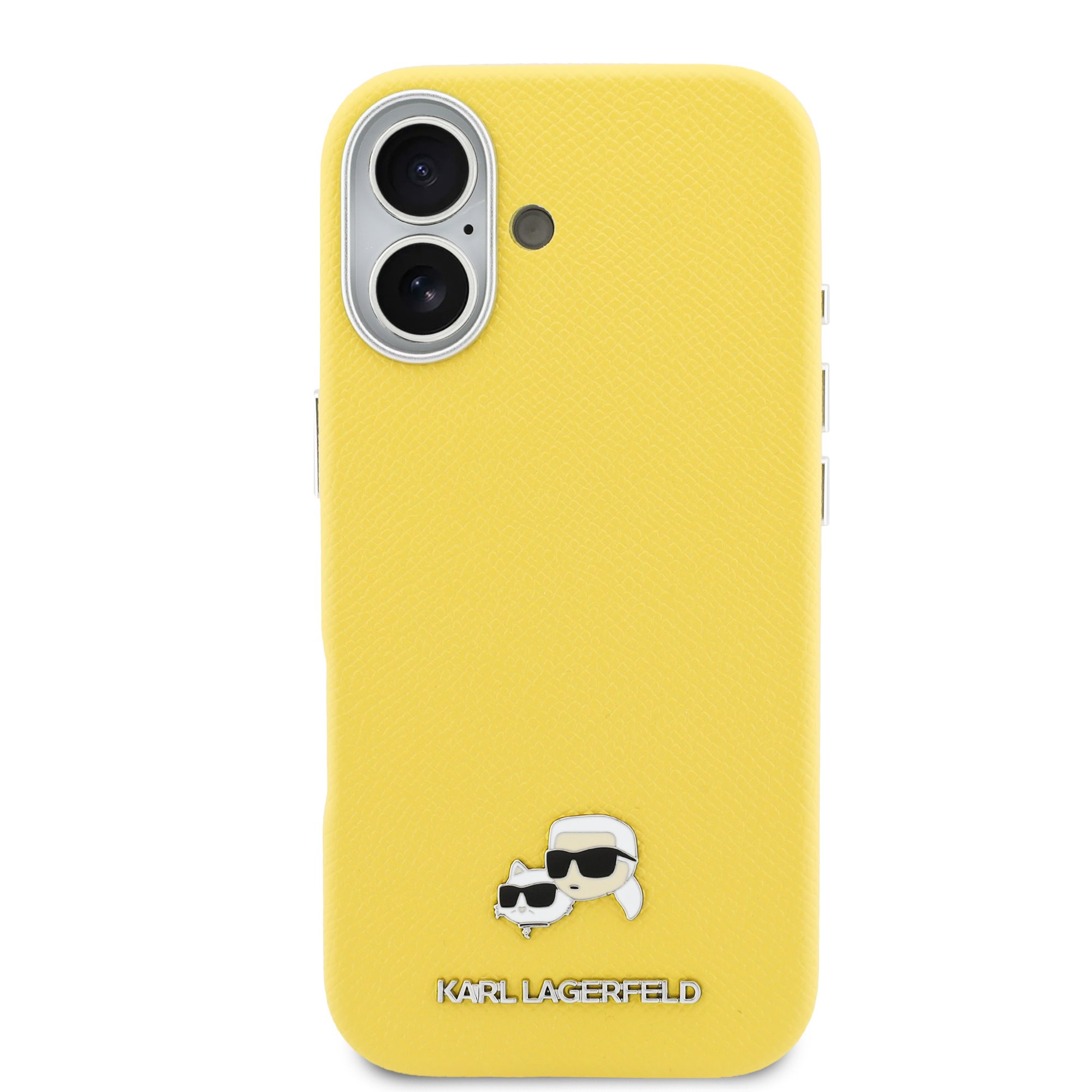 Karl Lagerfeld Калъф Apple iPhone 17, PU K/C Heads Pins MagSafe /жълт/ - KLHMP17S6PFKCLY – снимка 3