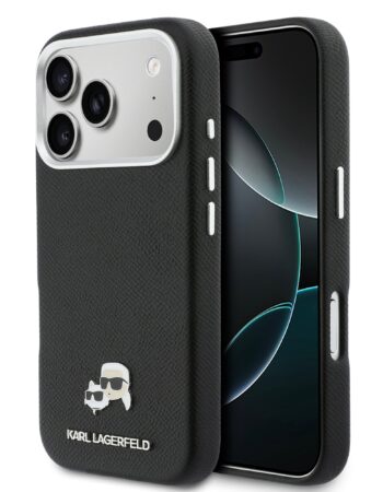 Karl Lagerfeld Калъф Apple iPhone 17 Pro Max, PU K/C Heads Pins MagSafe /черен/ - KLHMP17X6PFKCLK