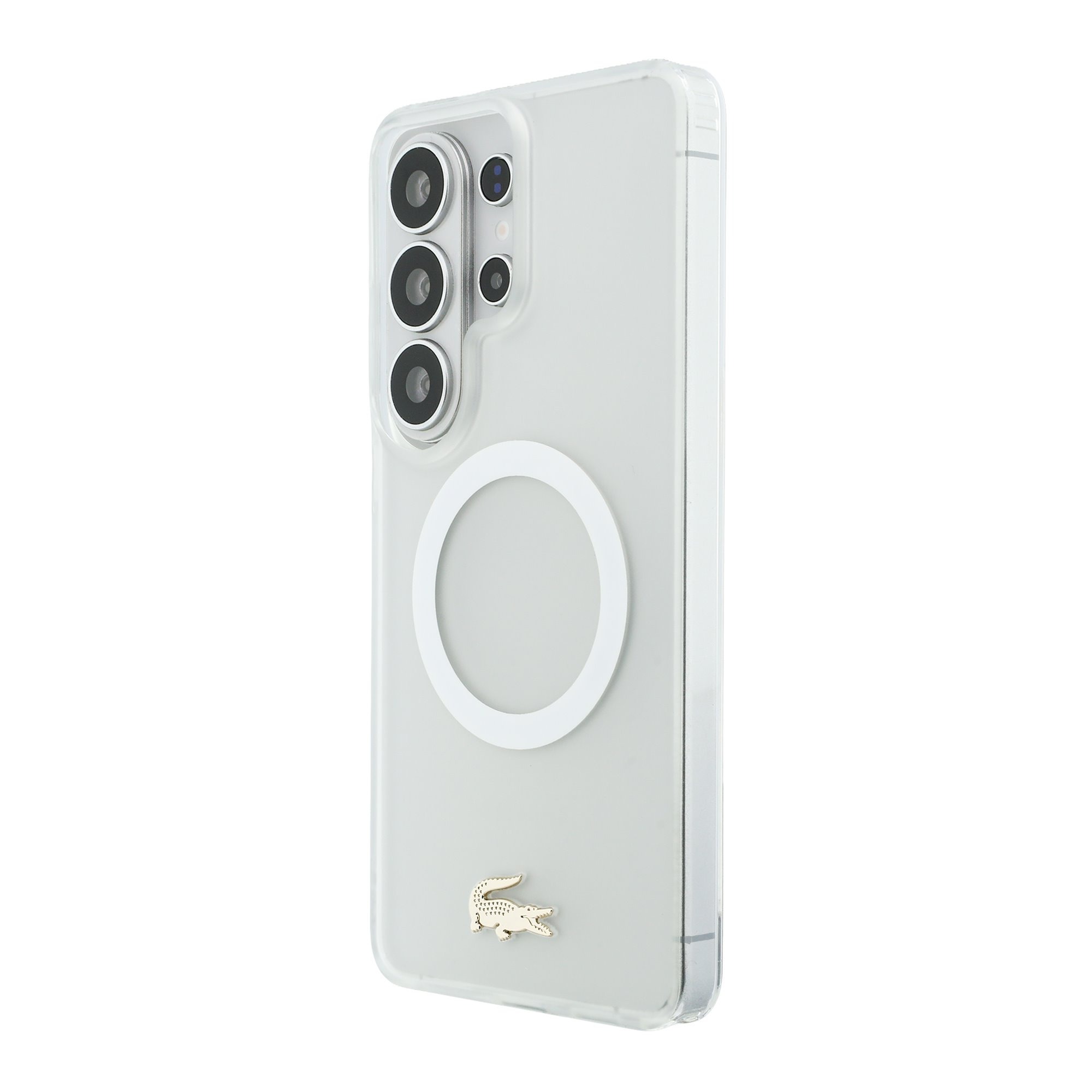 LACOSTE Калъф Samsung S26 Ultra, PC/TPU Frosted Finish Gold Logo MagSafe /бял/ - LCHMS26LUFWAH – снимка 3