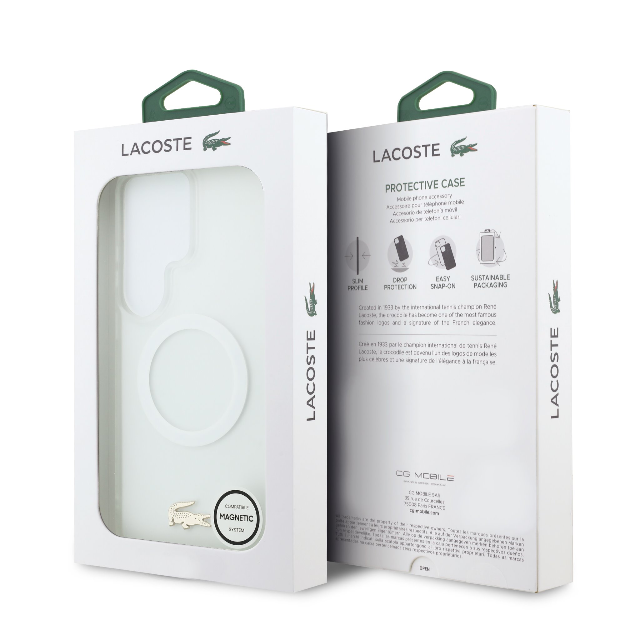 LACOSTE Калъф Samsung S26 Ultra, PC/TPU Frosted Finish Gold Logo MagSafe /бял/ - LCHMS26LUFWAH – снимка 2