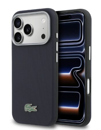 LACOSTE Калъф Apple iPhone 17 Pro, PVC Petit Pique Semi Wrap MagSafe /тъмносин/ - LCSCMP17LPLAV