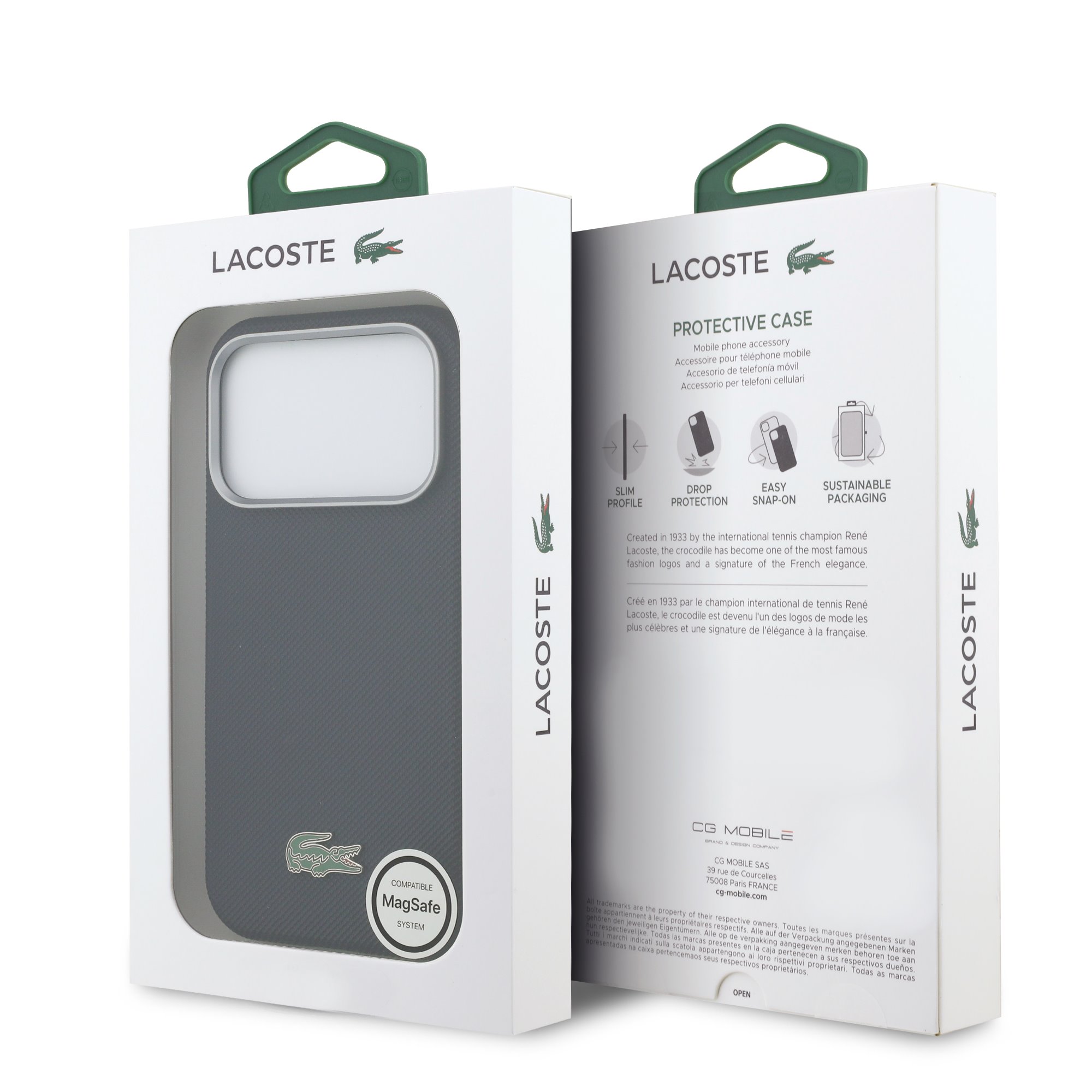 LACOSTE Калъф Apple iPhone 17 Pro, PVC Petit Pique Semi Wrap MagSafe /тъмносин/ - LCSCMP17LPLAV – снимка 2