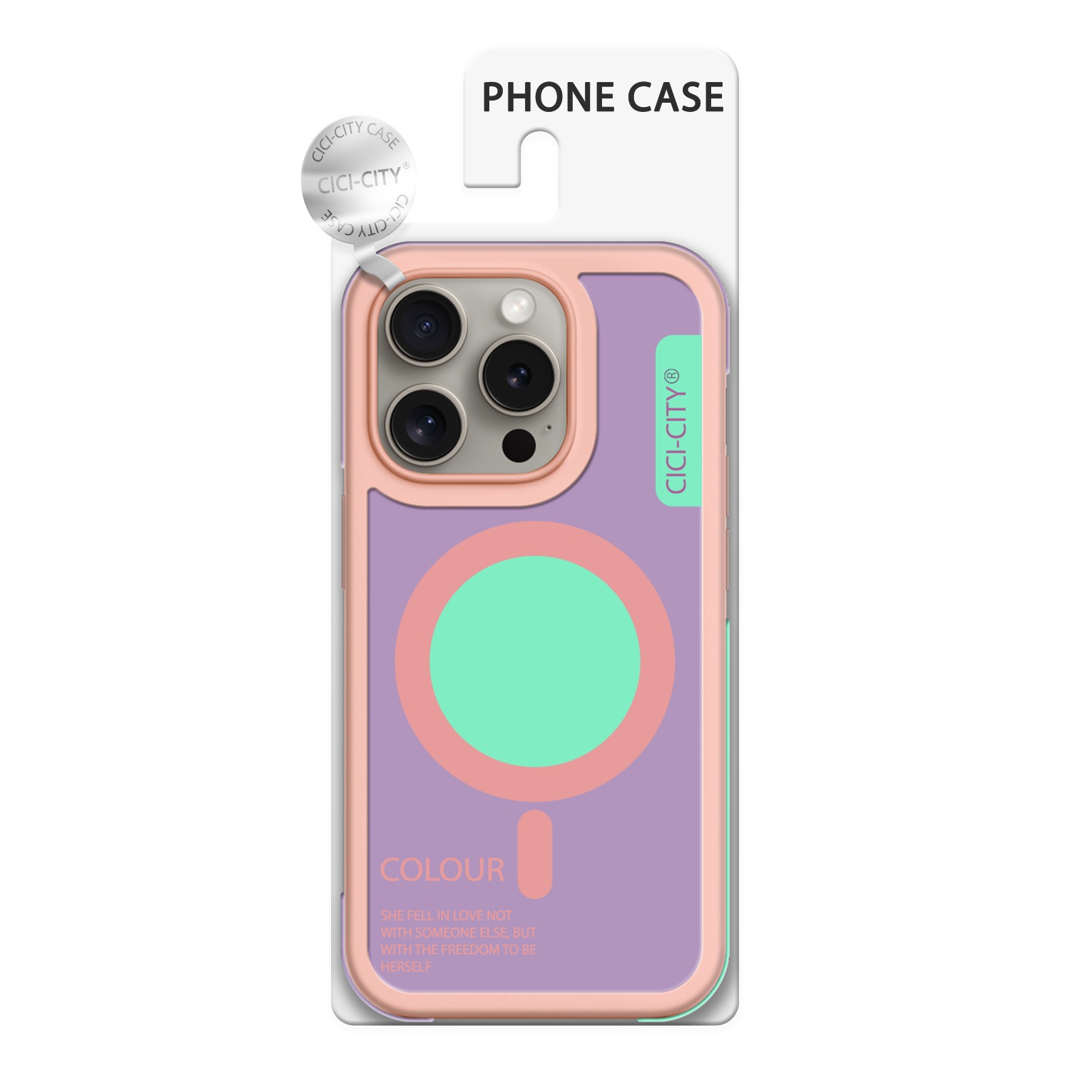 Калъф CiCi Color Bumper MagSafe Apple iPhone 16 Pro /розово-лилав/ – снимка 2