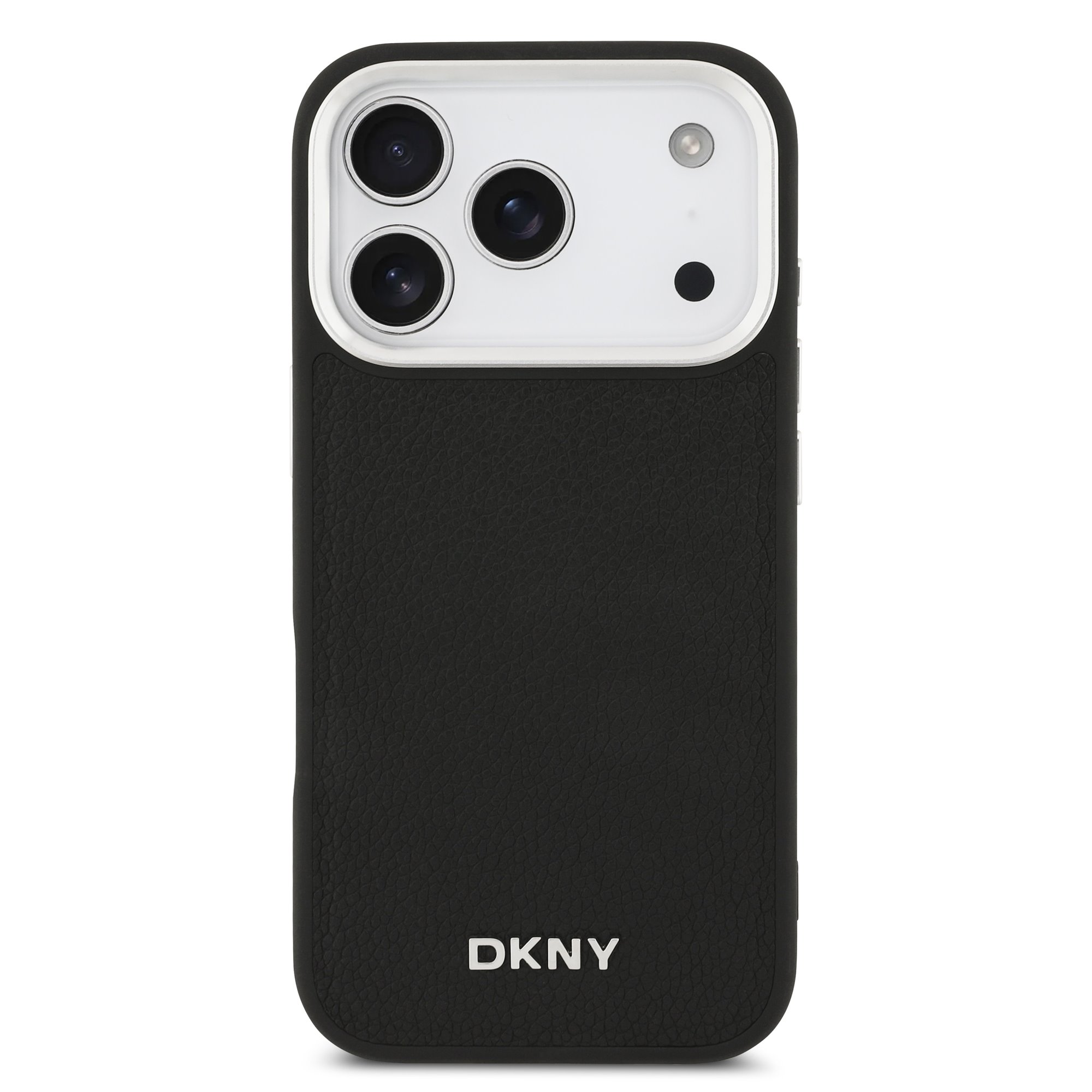 DKNY Калъф Apple iPhone 17 Pro, PU Leather Metal Logo MagSafe + Wrist Strap, черен - DKHMP17LPDHWSK – снимка 3