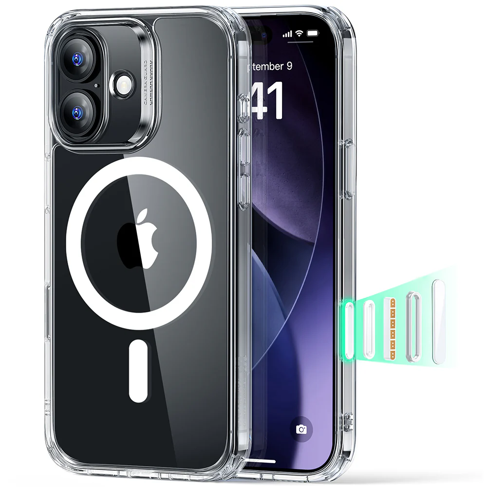 ESR Калъф Classic Hybrid iPhone 17, MagSafe + Camera control cover /прозрачен/