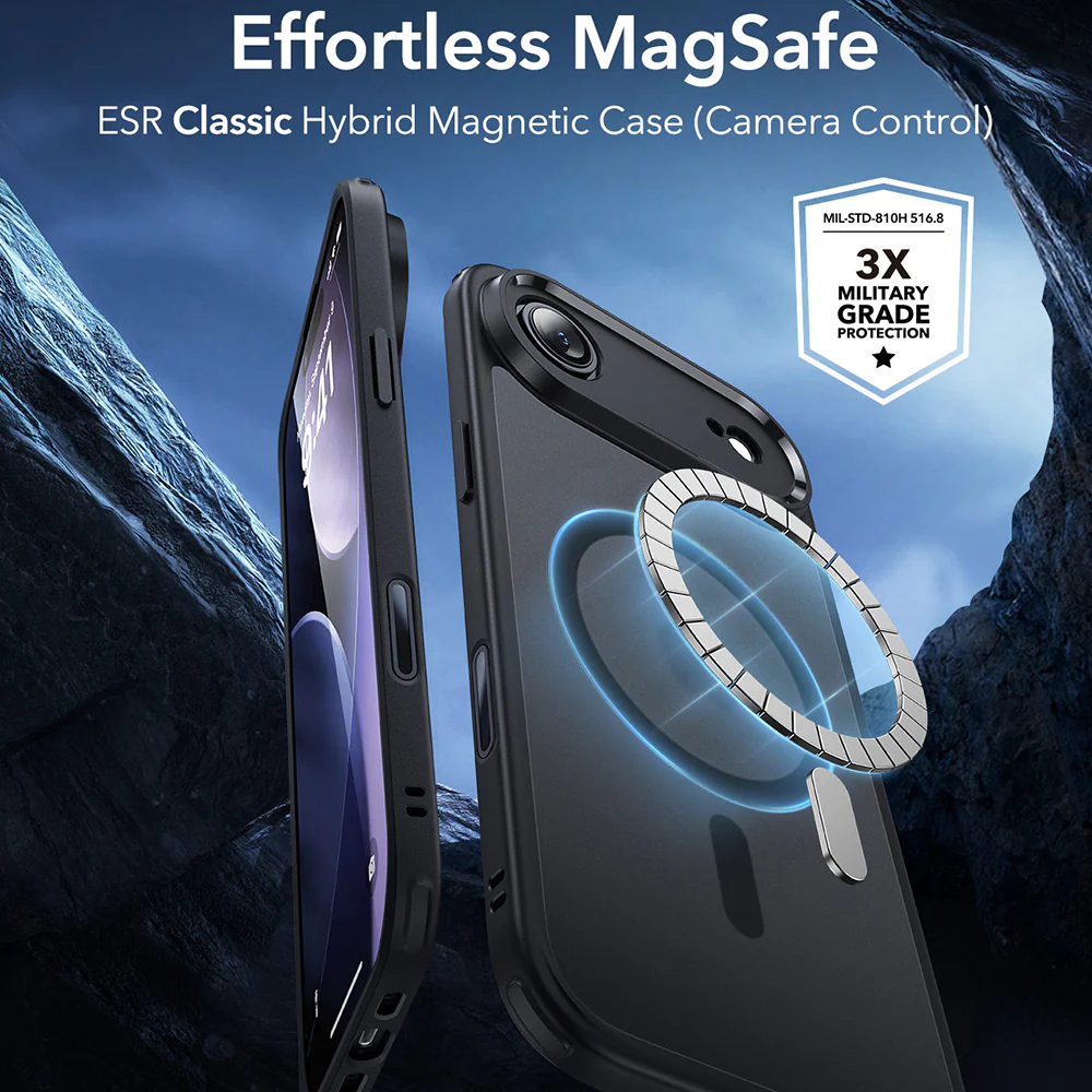 ESR Калъф Classic Hybrid iPhone 17 Air, MagSafe + Camera control cover /черен/ Amazon pack – снимка 2