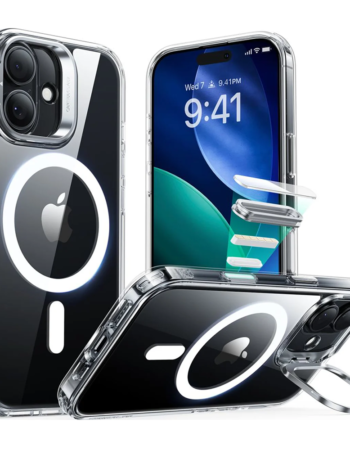 ESR Калъф Classic Hybrid iPhone 17, MagSafe + Camera control cover + стойка /прозрачен/