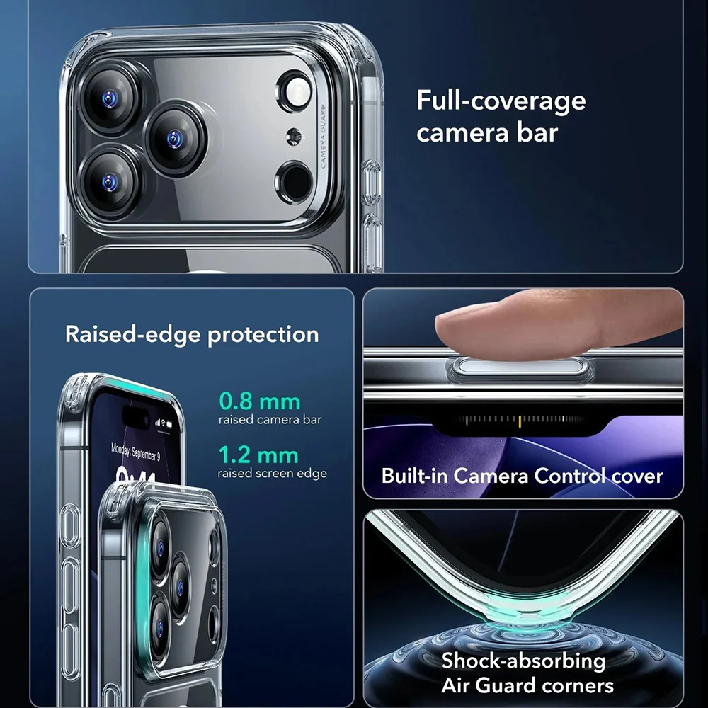 ESR Калъф Classic Hybrid iPhone 17 Pro, MagSafe + Camera control cover /прозрачен/ – снимка 2