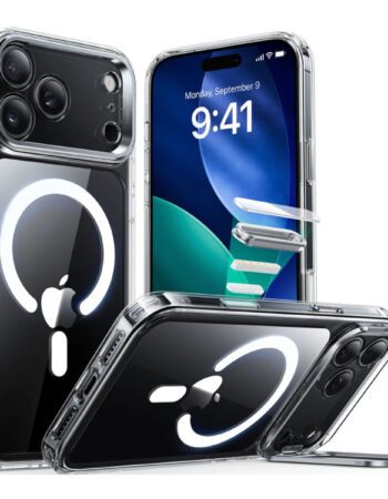 ESR Калъф Classic Hybrid iPhone 17 Pro Max, MagSafe + Camera control cover + стойка /прозрачен/