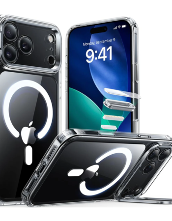 ESR Калъф Classic Hybrid iPhone 17, MagSafe + Camera control cover + стойка /прозрачен/ Amazon pack