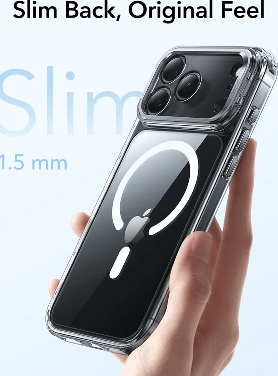 ESR Калъф Classic Hybrid iPhone 17 Pro Max, MagSafe + Camera control cover + стойка /прозрачен/ – снимка 3