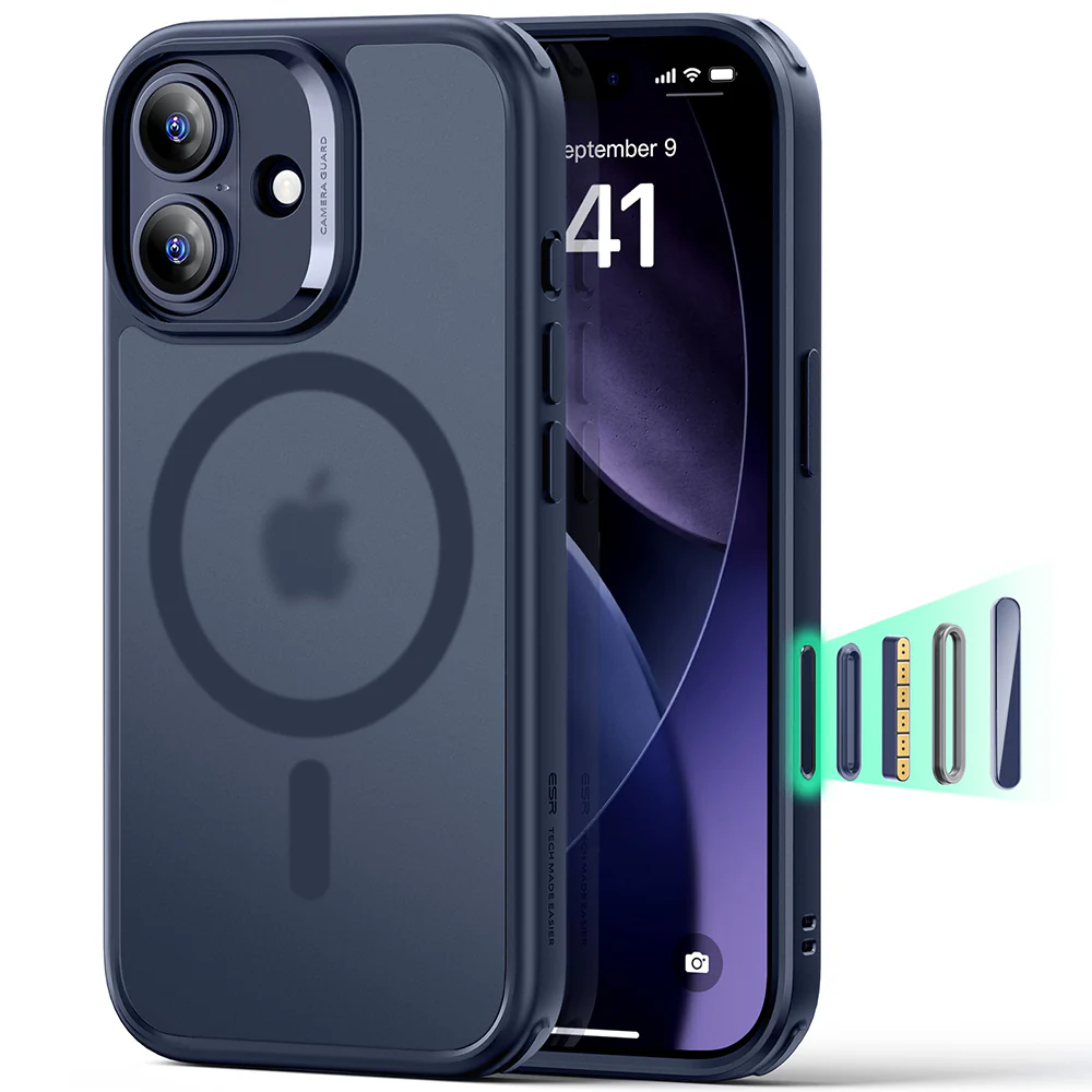 ESR Калъф Classic Hybrid iPhone 17, MagSafe + Camera control cover /син/