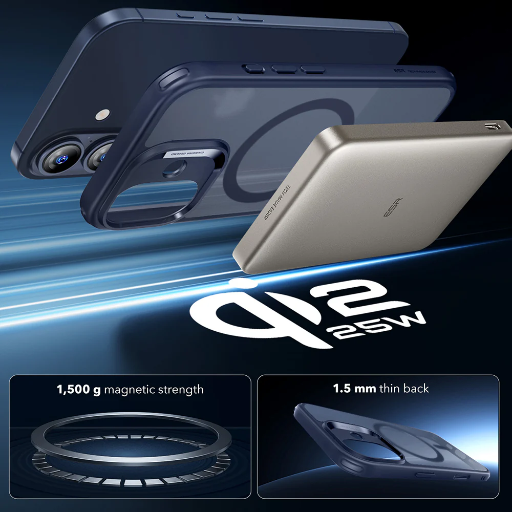 ESR Калъф Classic Hybrid iPhone 17, MagSafe + Camera control cover /син/ – снимка 2