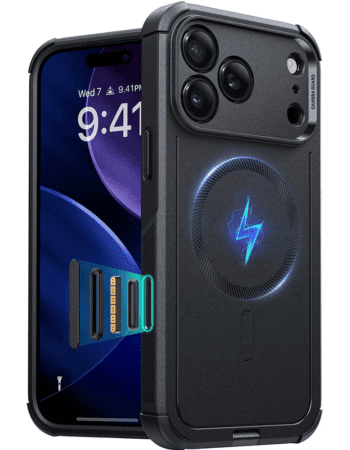 ESR Калъф Cyber Tough Armor iPhone 17 Pro Max, MagSafe + Camera Control /черен/ Amazon pack
