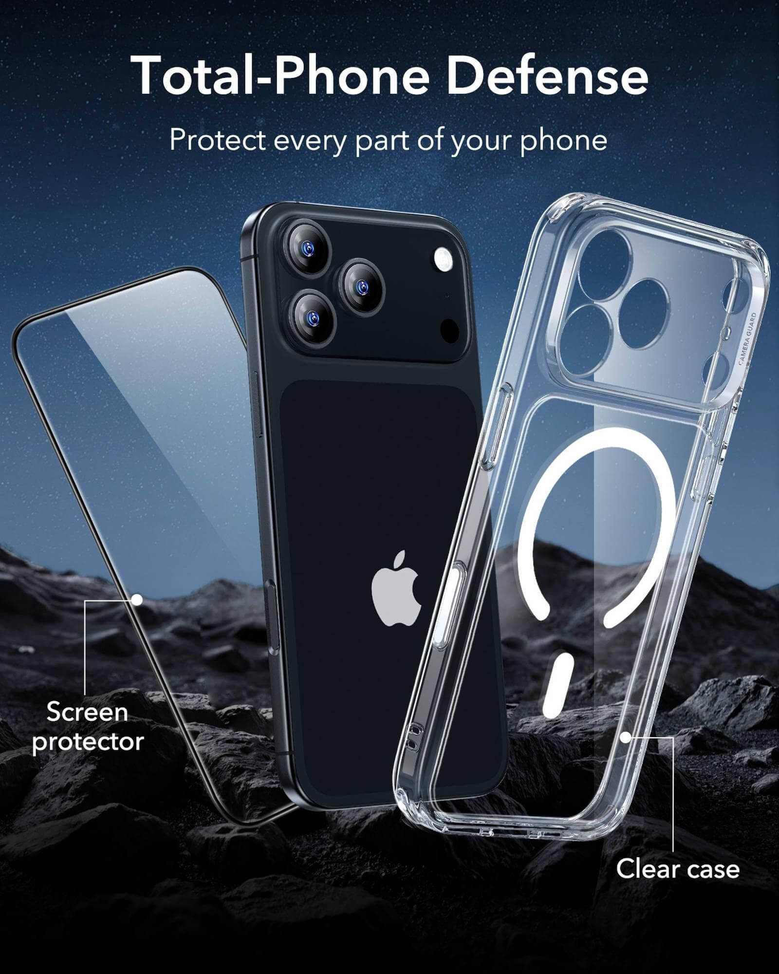 ESR калъф + стъкло Classic Hybrid за iPhone 17, MagSafe, Camera Control /прозрачен/ – снимка 2