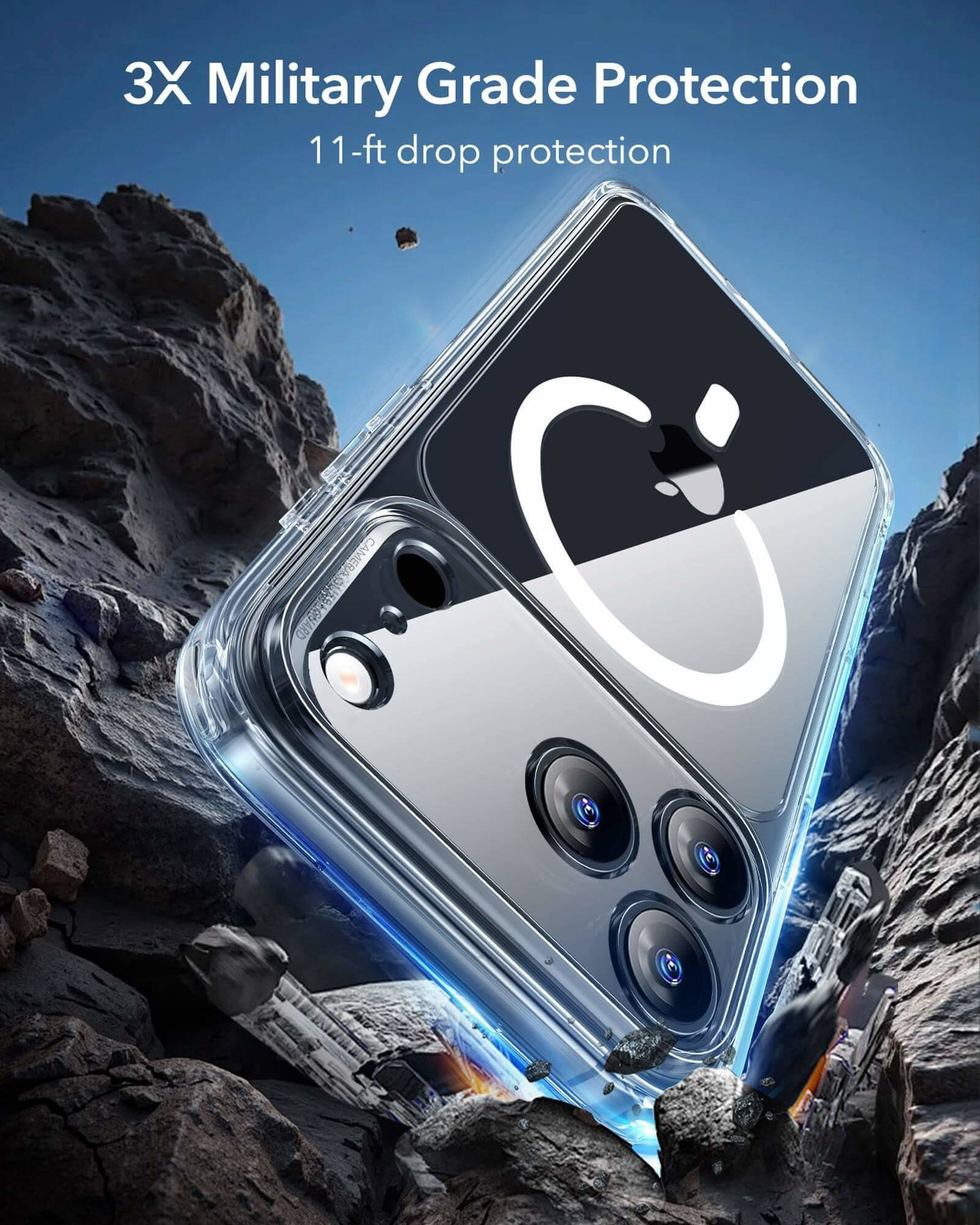 ESR калъф + стъкло Classic Hybrid за iPhone 17, MagSafe, Camera Control /прозрачен/ – снимка 3