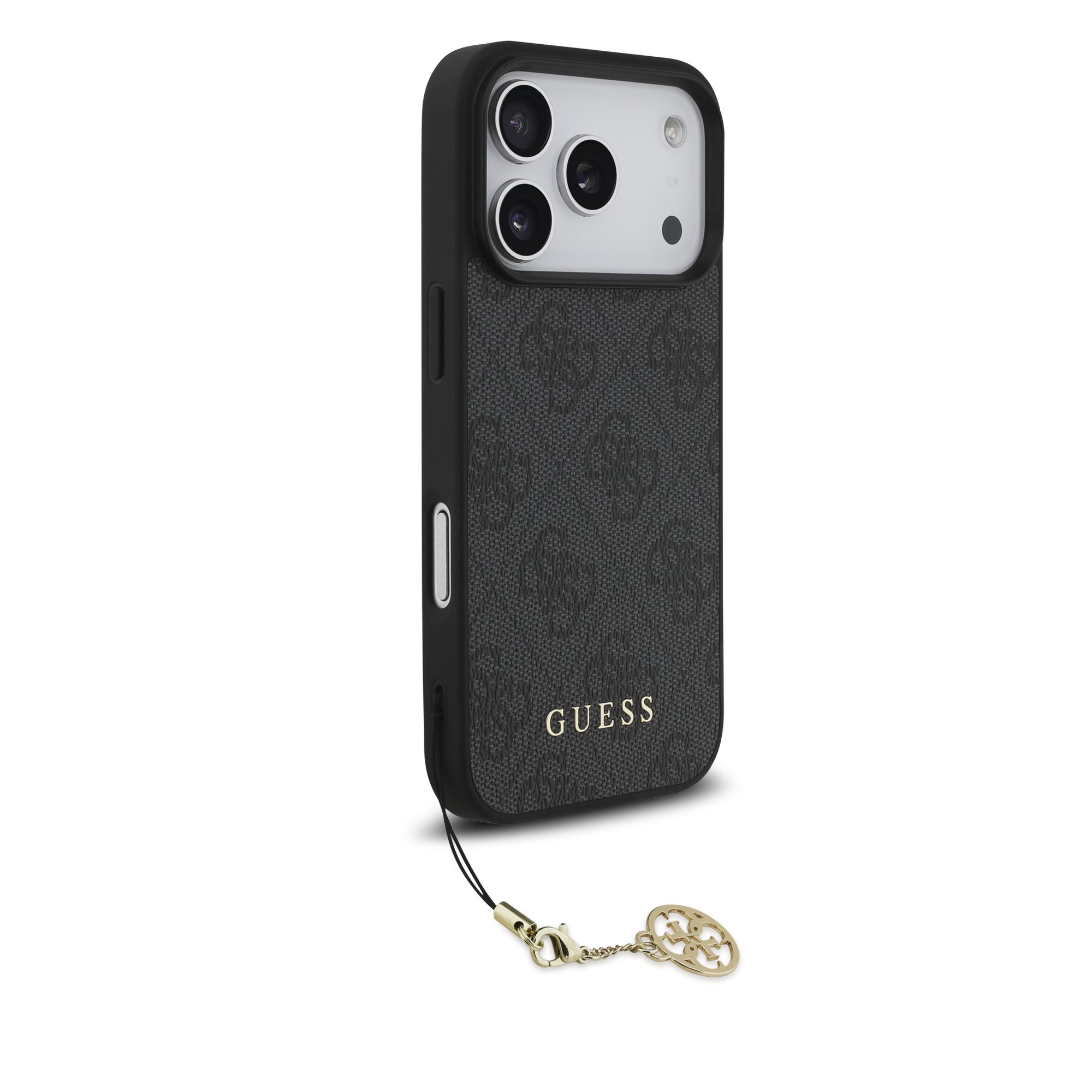 GUESS Калъф Apple iPhone 17 Pro, 4G Charm Tone on Tone MagSafe, сив - GUHMP17LGF4GCK – снимка 3