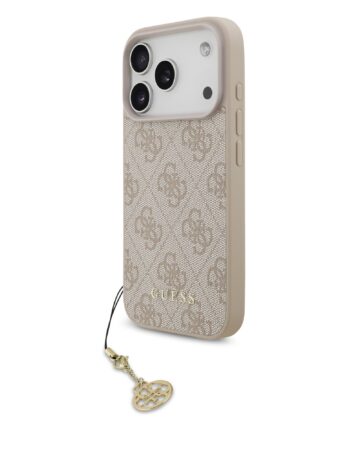 GUESS Калъф Apple iPhone 17 Pro, 4G Charm Tone on Tone MagSafe, розов - GUHMP17LGF4GCP