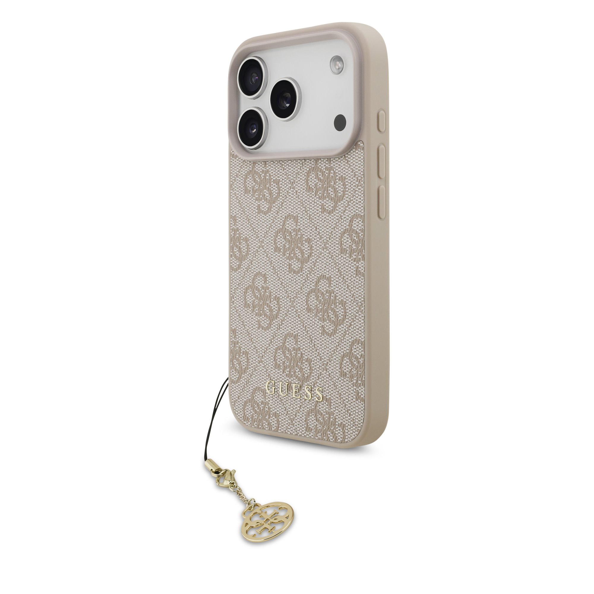 GUESS Калъф Apple iPhone 17 Pro Max, 4G Charm Tone on Tone MagSafe, розов - GUHMP17XGF4GCP