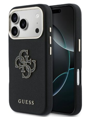 GUESS Калъф Apple iPhone 17 Pro Max, PU 4G Resin Metal Logo /черен/ - GUHCP17X5PS4RGGK