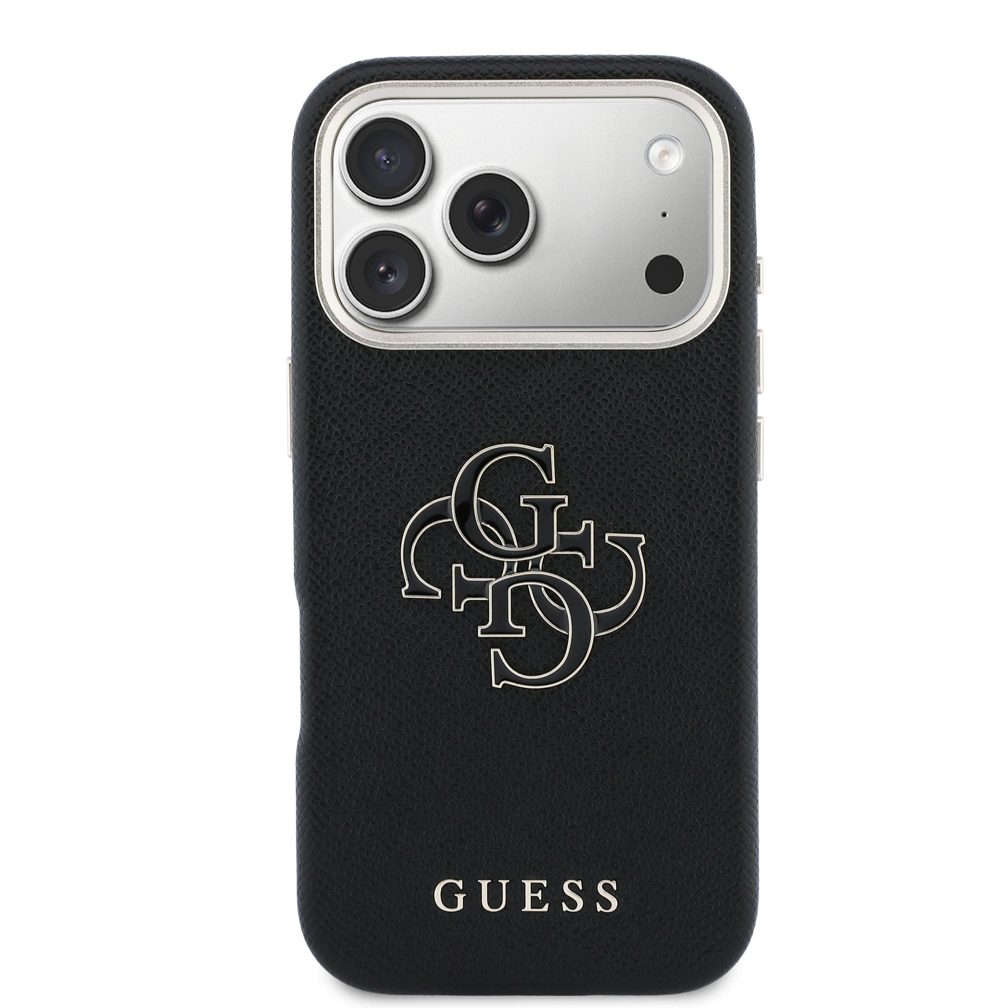 GUESS Калъф Apple iPhone 17 Pro, PU 4G Resin Metal Logo /черен/ - GUHCP17L5PS4RGGK – снимка 3
