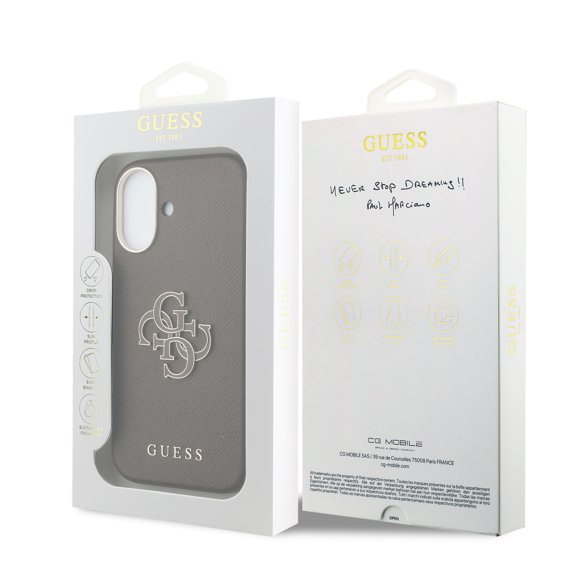 GUESS Калъф Apple iPhone 17, PU 4G Resin Metal Logo /кафяв/ - GUHCP17S5PS4RGGW – снимка 2
