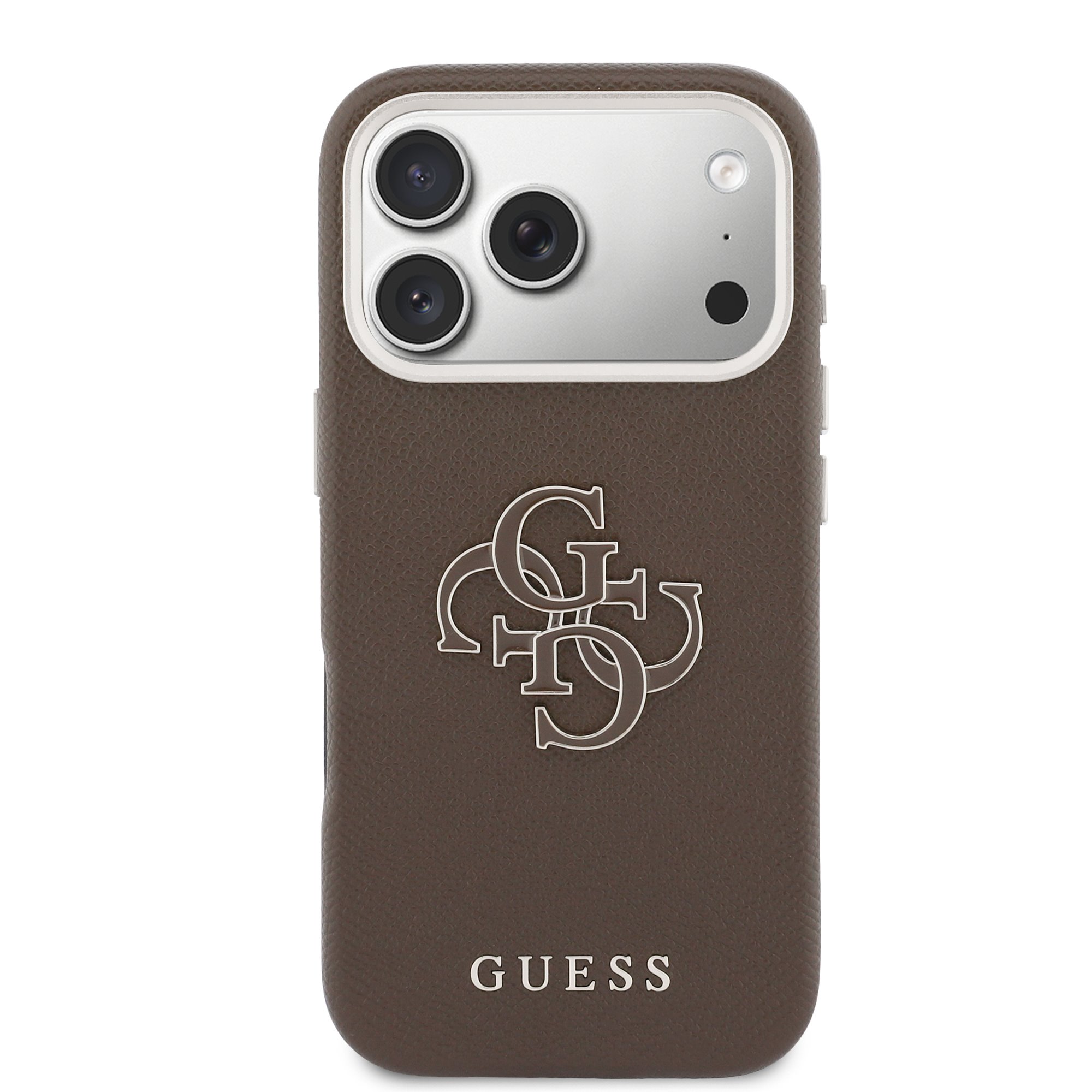GUESS Калъф Apple iPhone 17 Pro Max, PU 4G Resin Metal Logo /кафяв/ - GUHCP17X5PS4RGGW – снимка 3