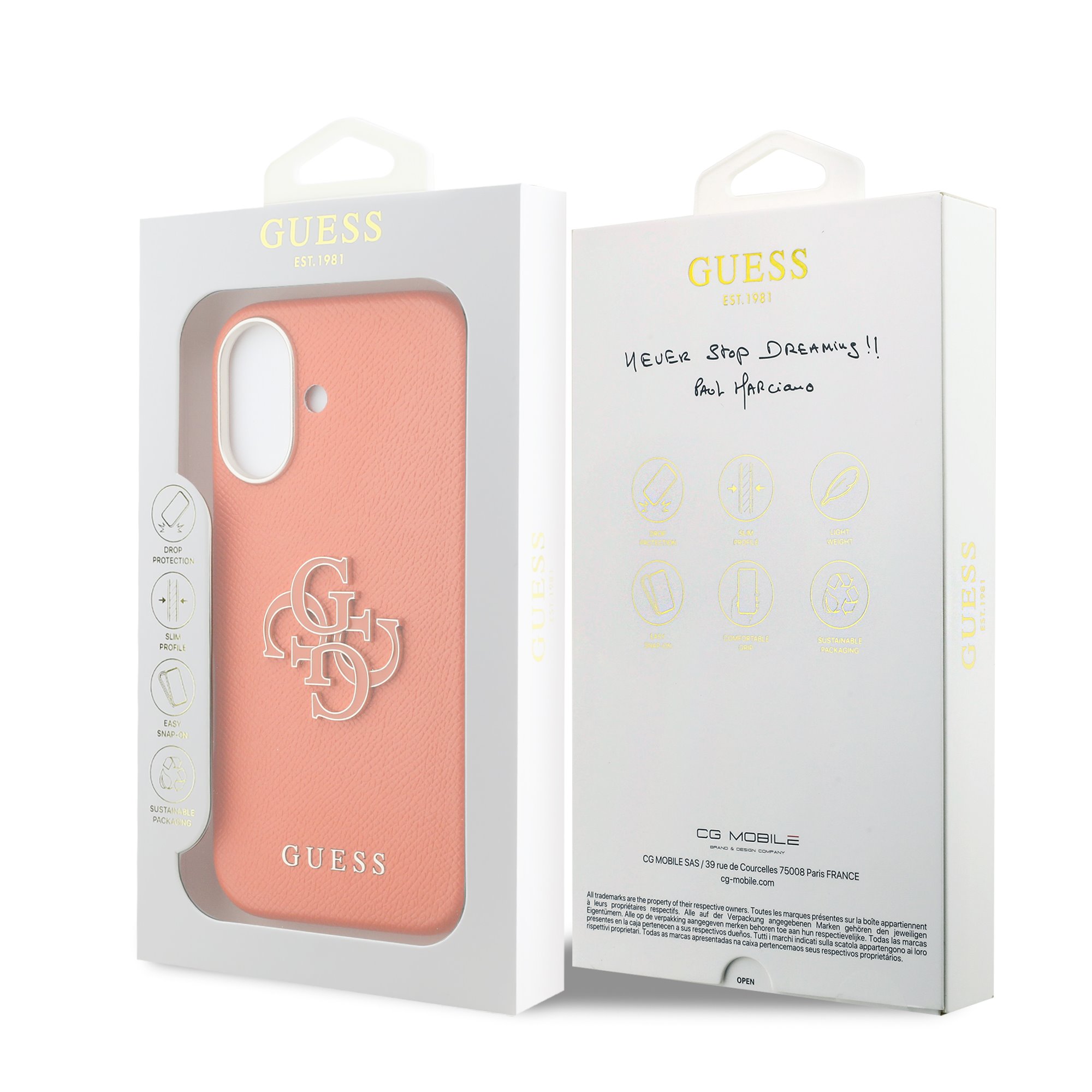 GUESS Калъф Apple iPhone 17, PU 4G Resin Metal Logo /оранжев/ - GUHCP17S5PS4RGGO – снимка 2